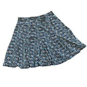 Women's Apt. 9 Blue Black White Drop Waist Skirt Size PL